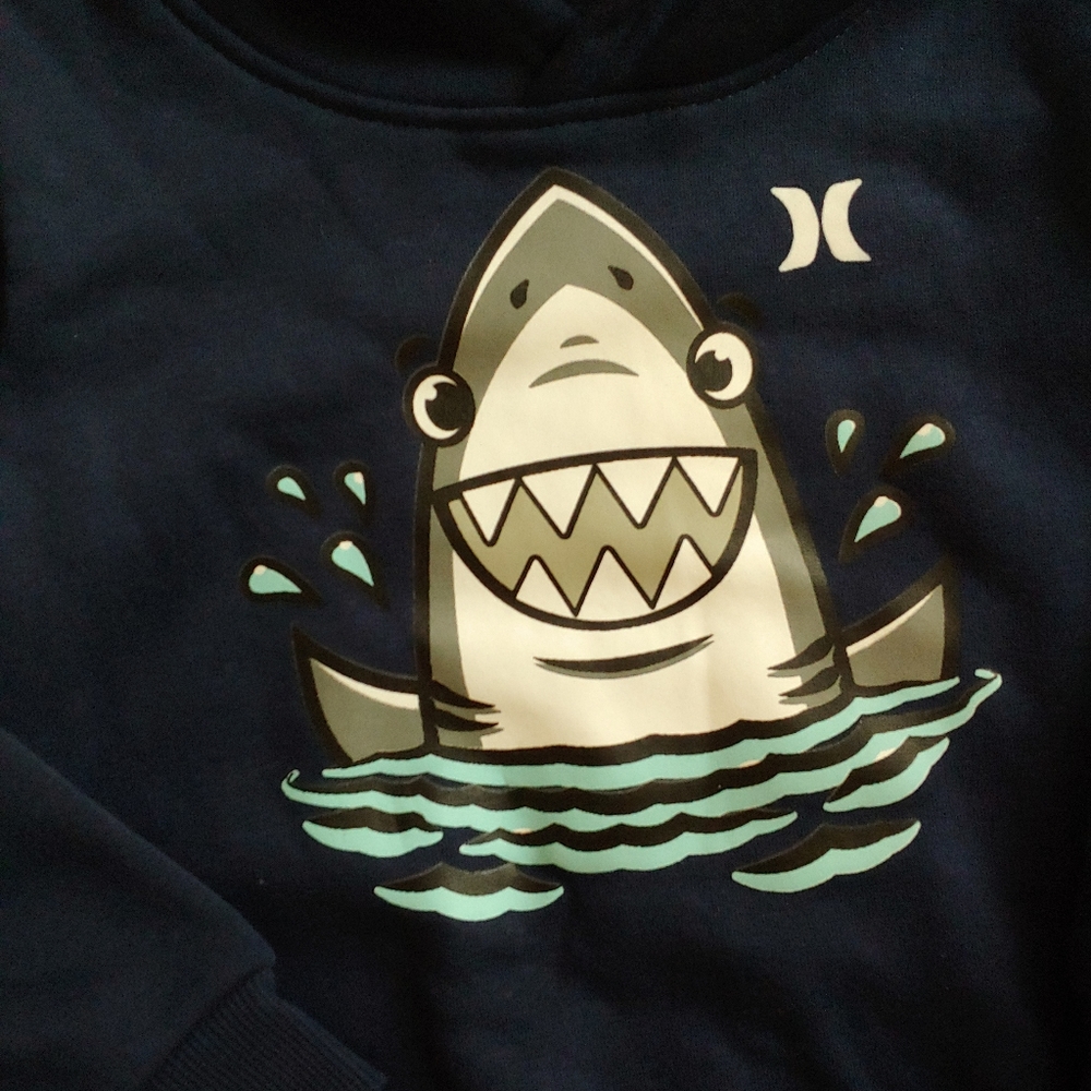 HURLEY NEW boys Hoodie Pull-over & Joggers Sweatpants Shark Design - Picture 3 of 16